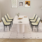 63“ Modern Dining Table Set For 6