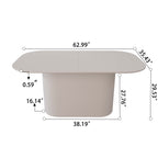 63“ Modern Dining Table Set For 6