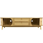 67” Mid-Century Modern TV Stand with Solid Wood Legs