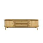 67” Mid-Century Modern TV Stand with Solid Wood Legs
