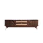67” Mid-Century Modern TV Stand with Solid Wood Legs