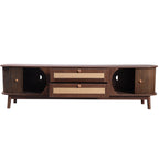 67” Mid-Century Modern TV Stand with Solid Wood Legs
