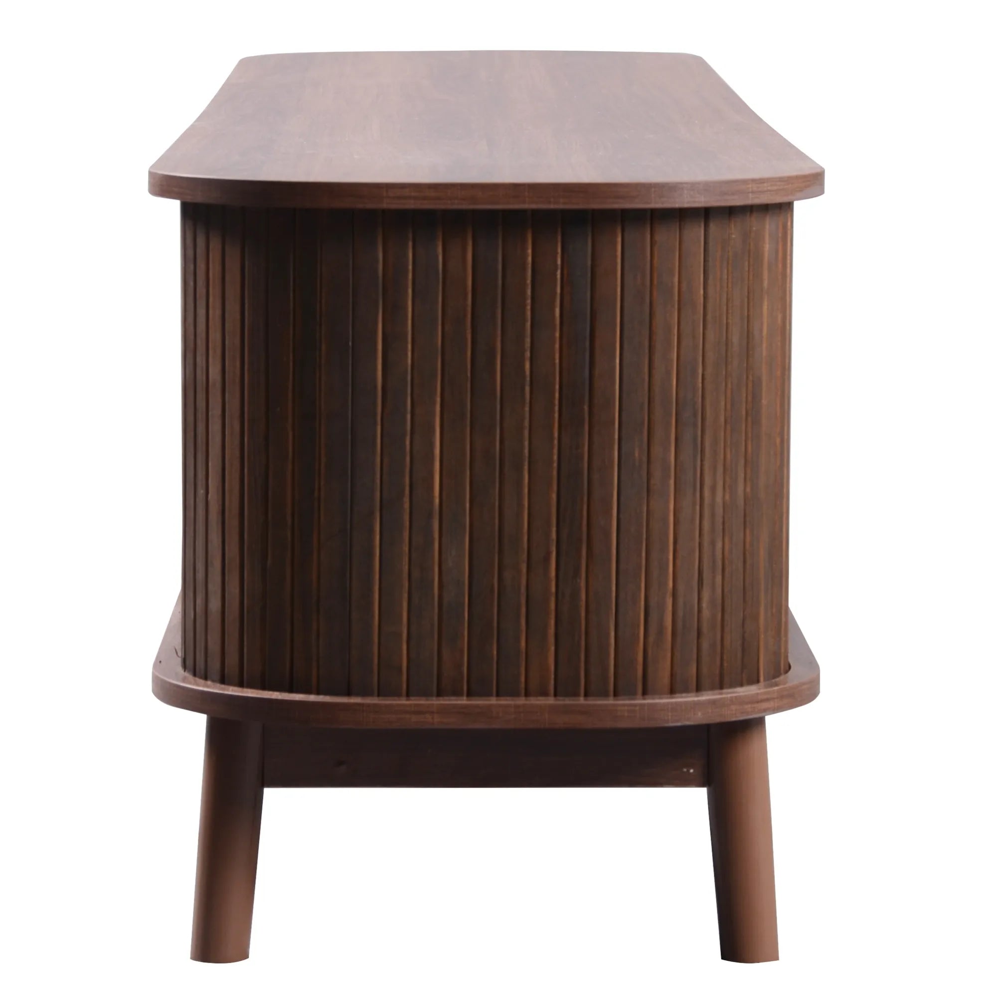 67” Mid-Century Modern TV Stand with Solid Wood Legs