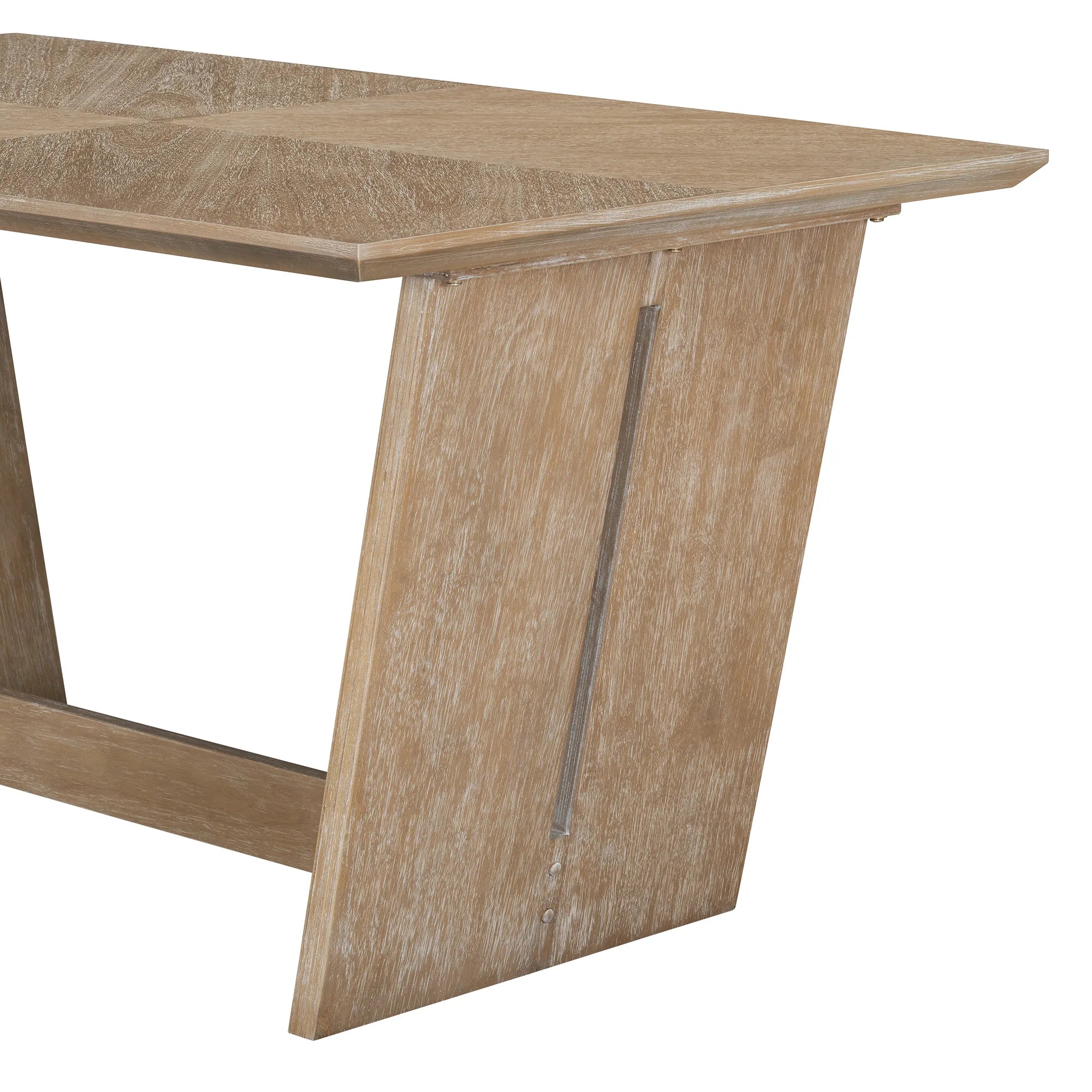 6 Piece Solid Wood Retro Rectangular Dining Table Set with 4 Upholstered Chairs & 1 Bench