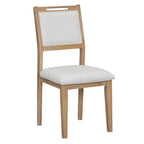 6 Piece Solid Wood Retro Rectangular Dining Table Set with 4 Upholstered Chairs & 1 Bench