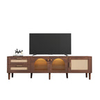 71” Modern Rattan TV Stand Media Console