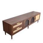 71” Modern Rattan TV Stand Media Console