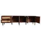 71” Modern Rattan TV Stand Media Console