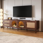 71” Modern Rattan TV Stand Media Console
