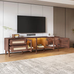 71” Modern Rattan TV Stand Media Console