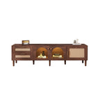 71” Modern Rattan TV Stand Media Console