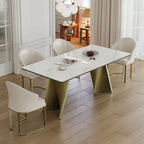 71" Modern Rectangular Dining Table Set With 6 Chairs