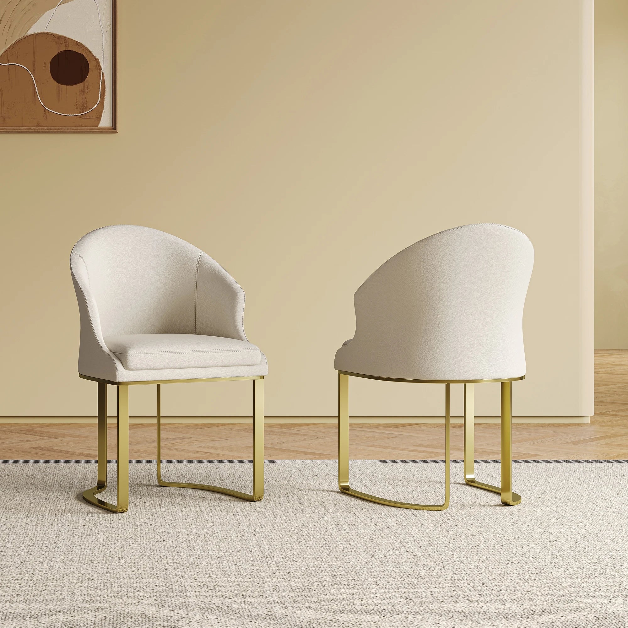 71" Modern Rectangular Dining Table Set With 6 Chairs