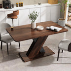 71" Modern Walnut Extendable Dining Table