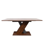 71" Modern Walnut Extendable Dining Table