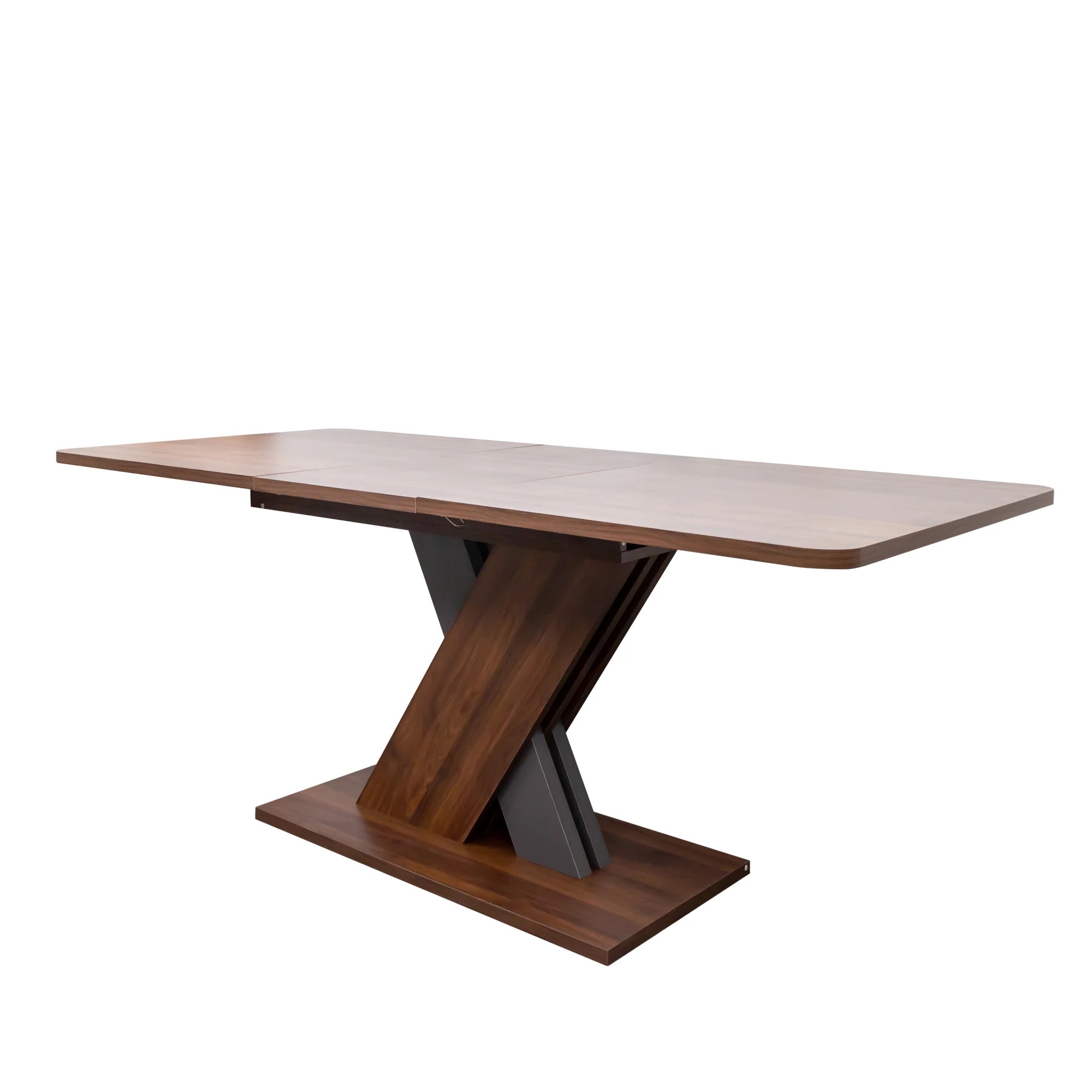 71" Modern Walnut Extendable Dining Table
