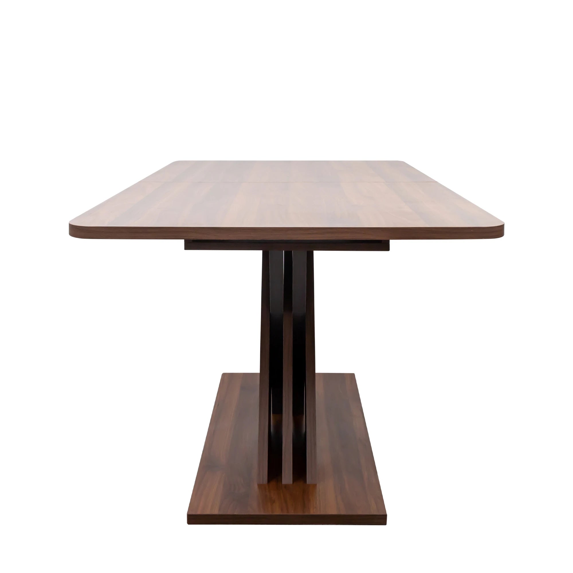71" Modern Walnut Extendable Dining Table