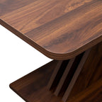 71" Modern Walnut Extendable Dining Table