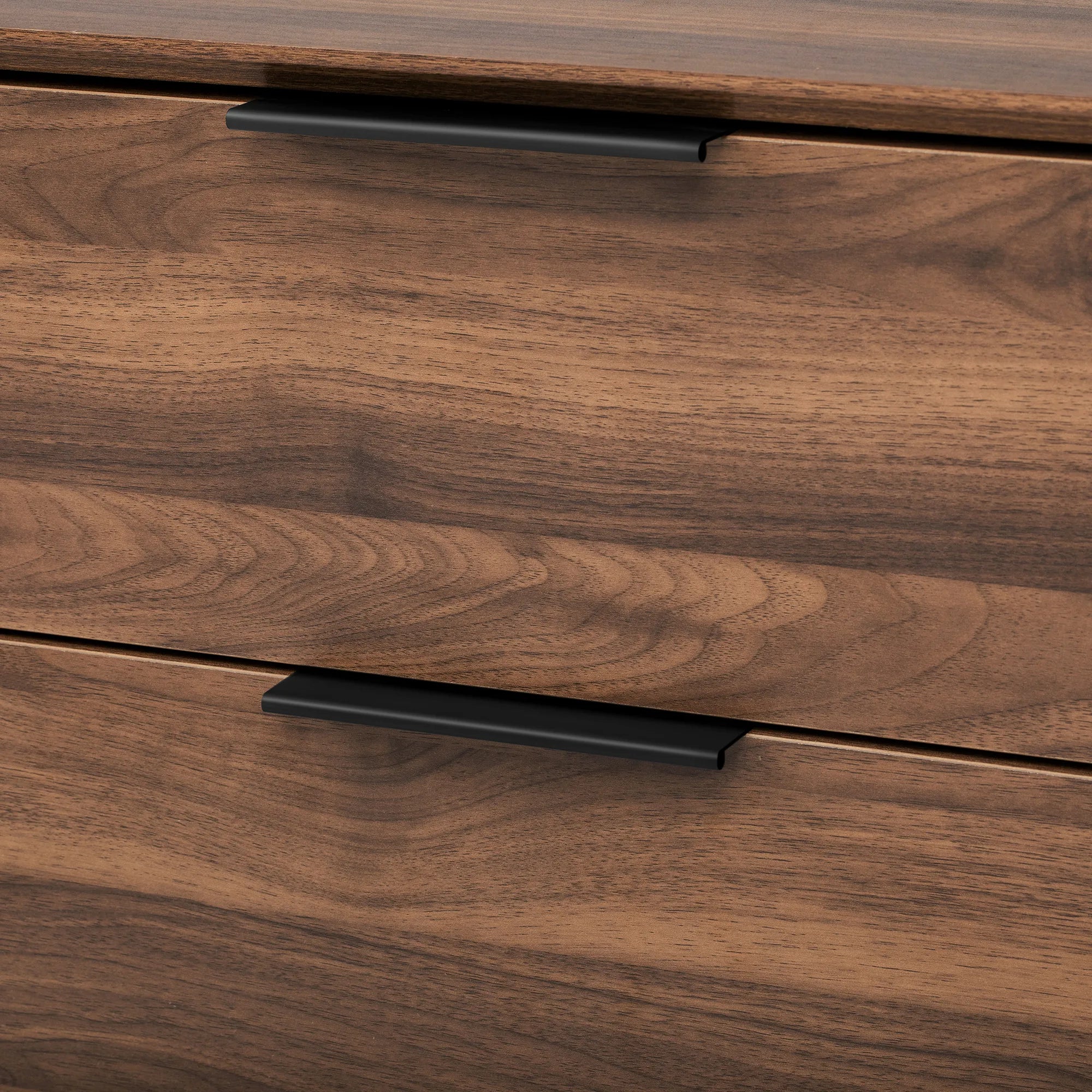 71" Modern Walnut TV Stand with Sliding Glass Doors