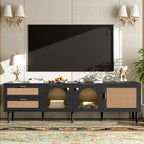 71” Modern Rattan TV Stand Media Console