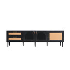 71” Modern Rattan TV Stand Media Console