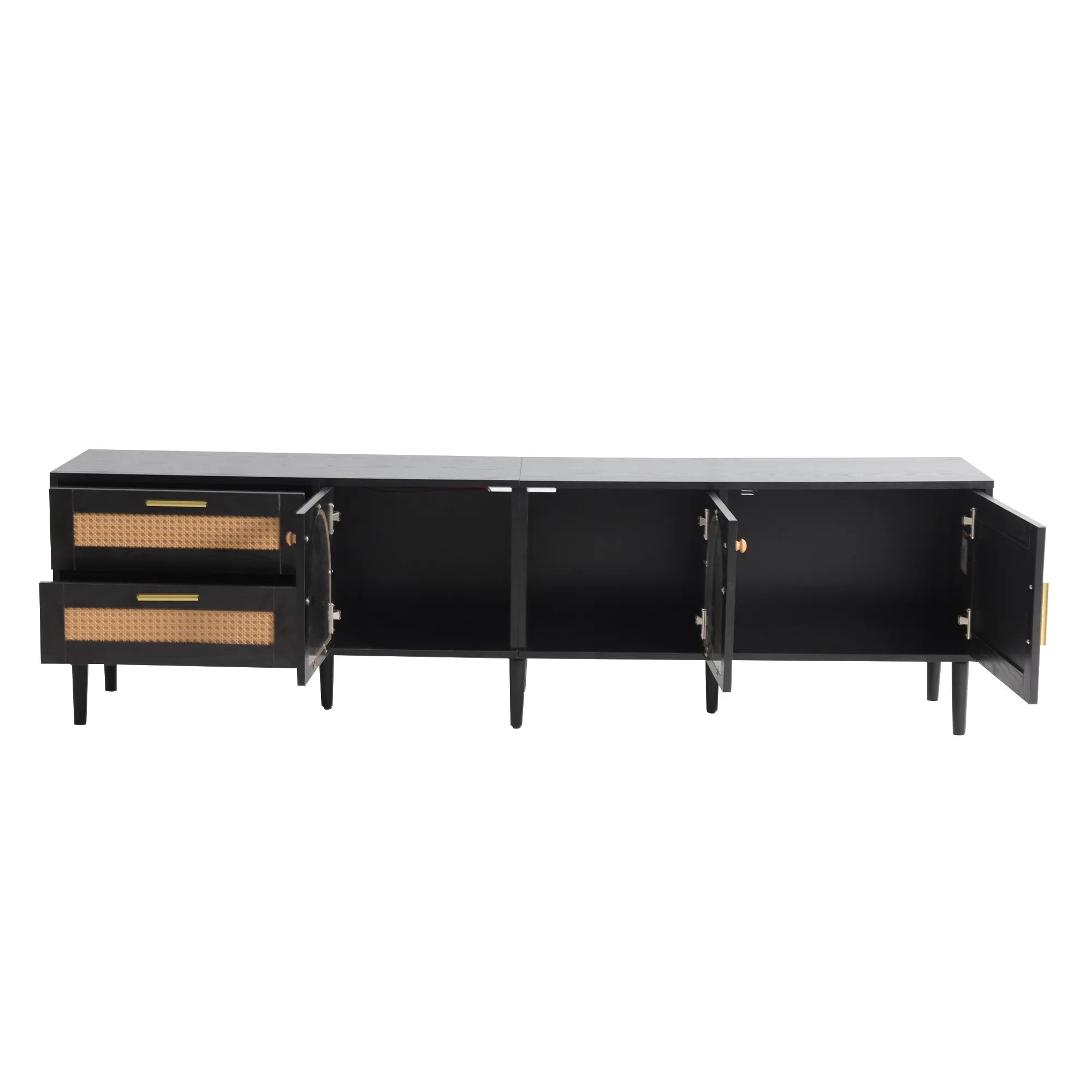 71” Modern Rattan TV Stand Media Console