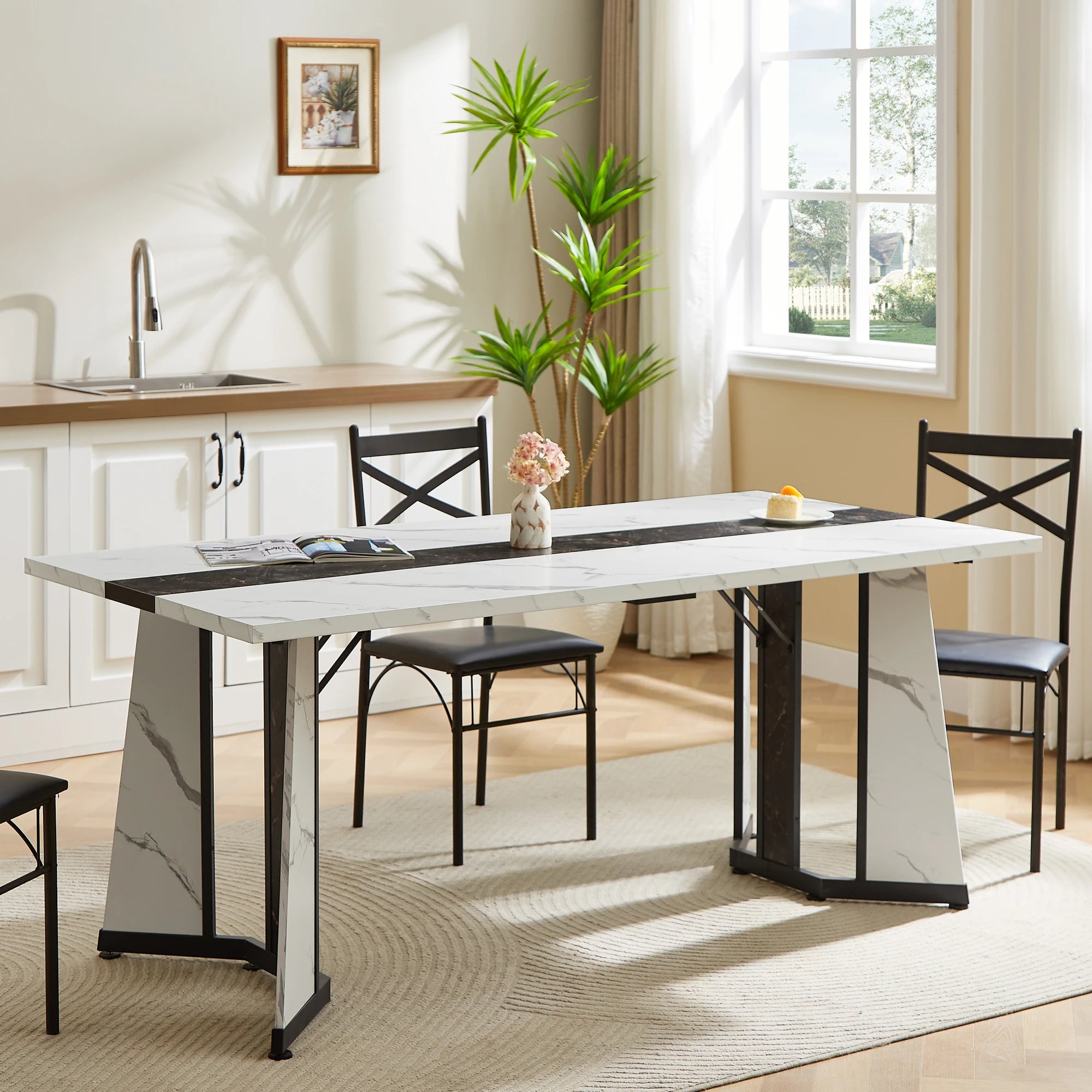 71" Rectangular Dining Table For 8