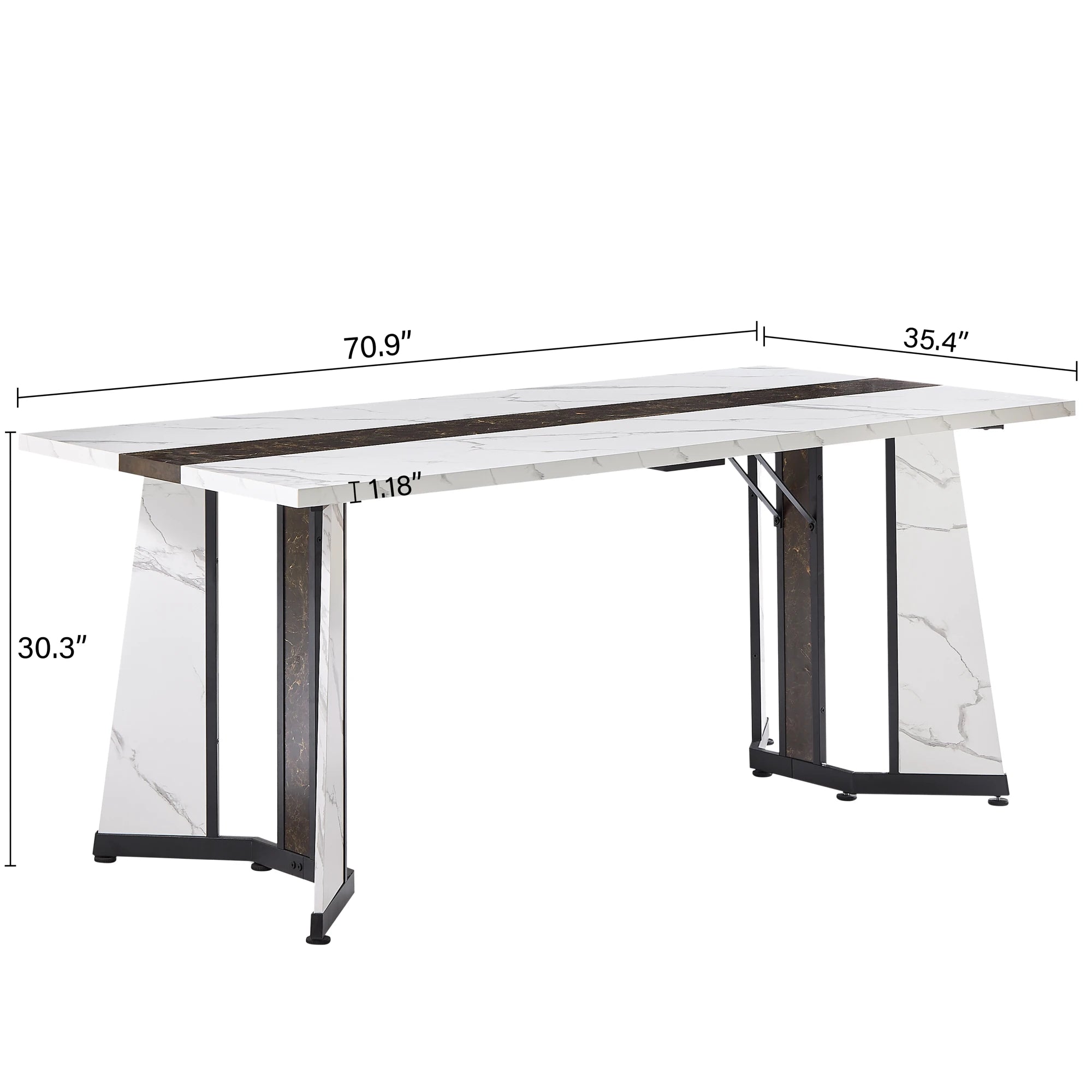 71" Rectangular Dining Table For 8