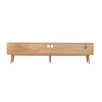 71" Solid Wood TV Cabinet with Glass Doors