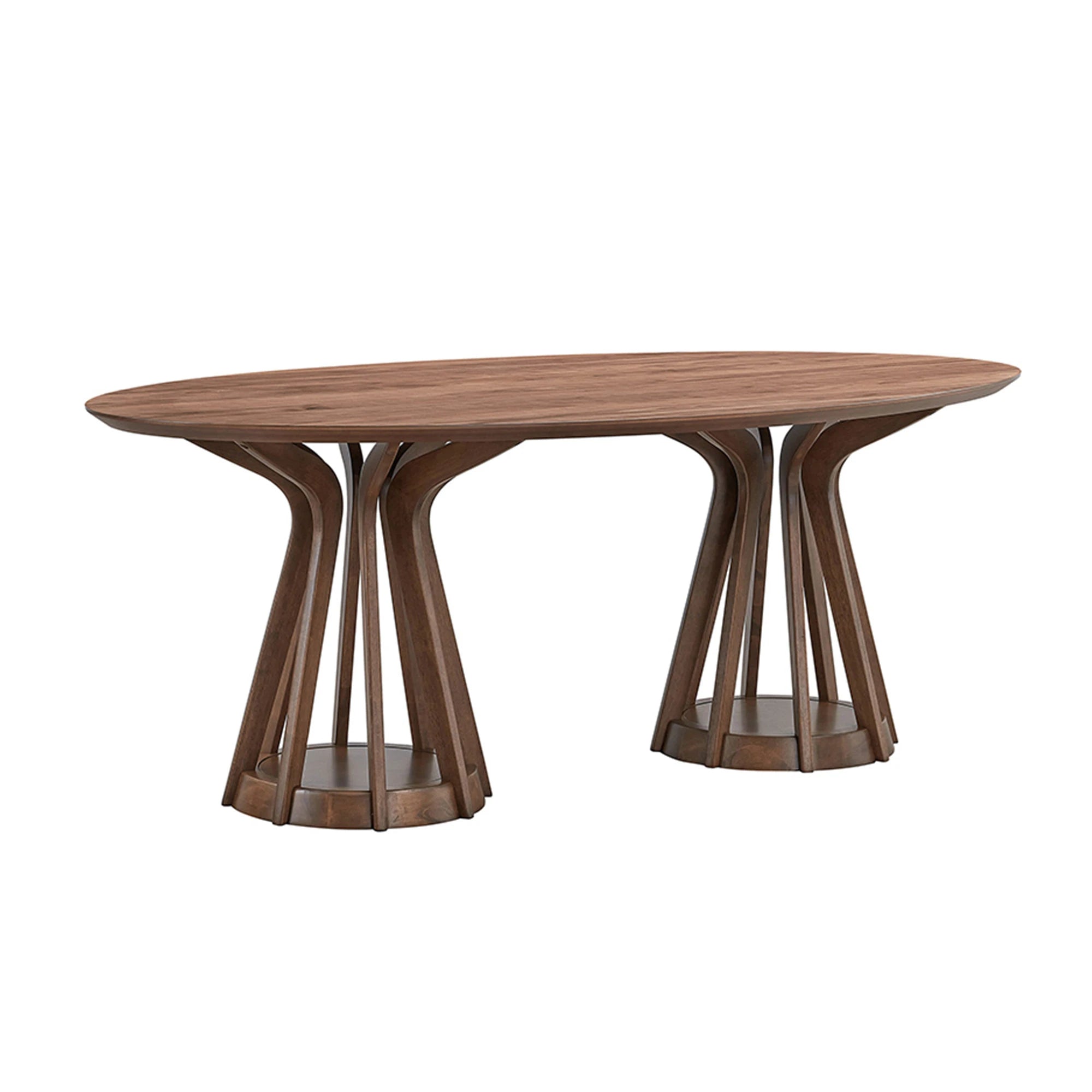78" Modern Oval Dining Table Set With 6 Upholstered Chairs