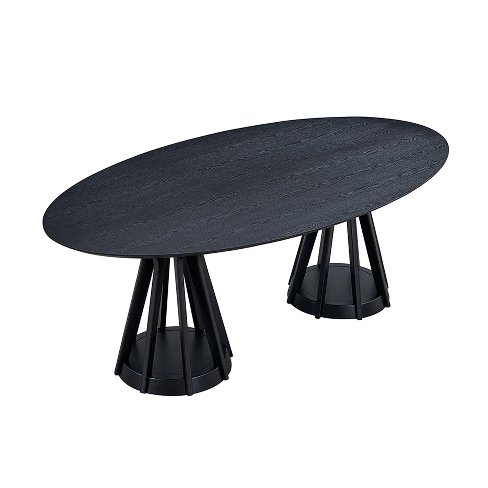 78" Modern Oval Dining Table Set With 6 Upholstered Chairs