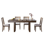 78" Rustic Farmhouse Extendable Dining Table Set