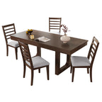 78" Rustic Farmhouse Extendable Dining Table Set