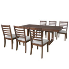 78" Rustic Farmhouse Extendable Dining Table Set
