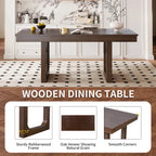 78" Rustic Farmhouse Extendable Dining Table Set