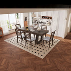 78" Rustic Farmhouse Extendable Dining Table Set