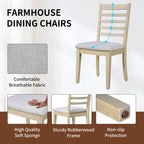 78" Rustic Farmhouse Extendable Dining Table Set