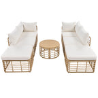7 Pieces All-Weather Rattan Outdoor Patio Sectional Sofa Set