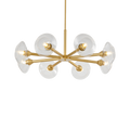 8-Light Modern Gold Chandelier with Glass Shades