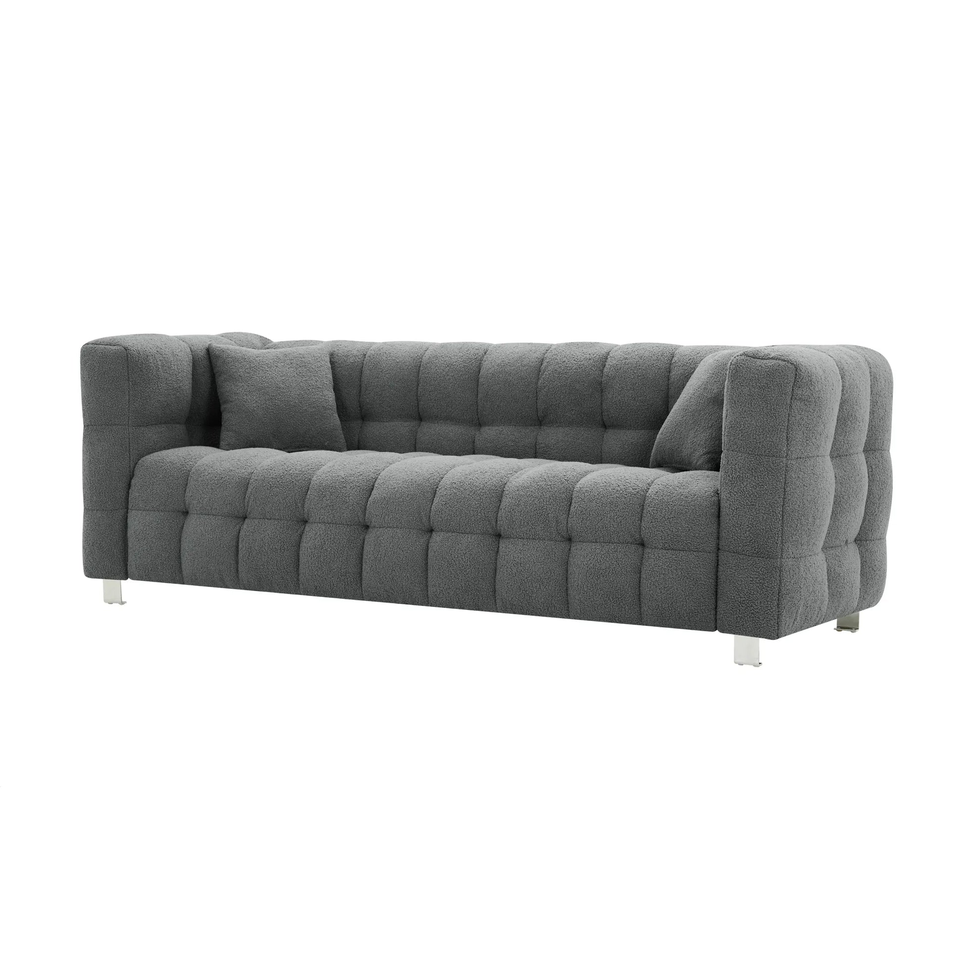 80" 3-Seater Upholstery Fleece Cloud Sofa