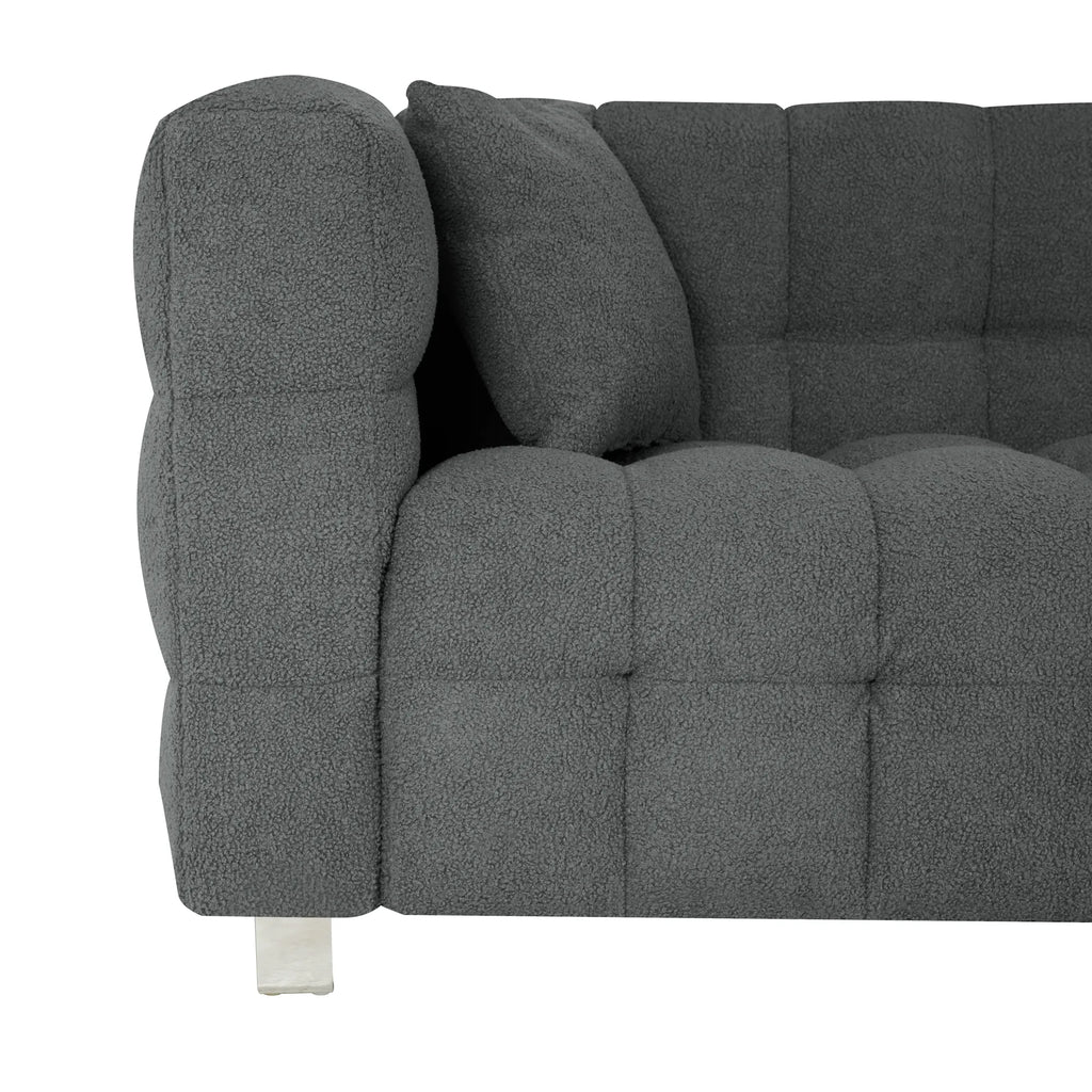 80" 3-Seater Upholstery Fleece Cloud Sofa