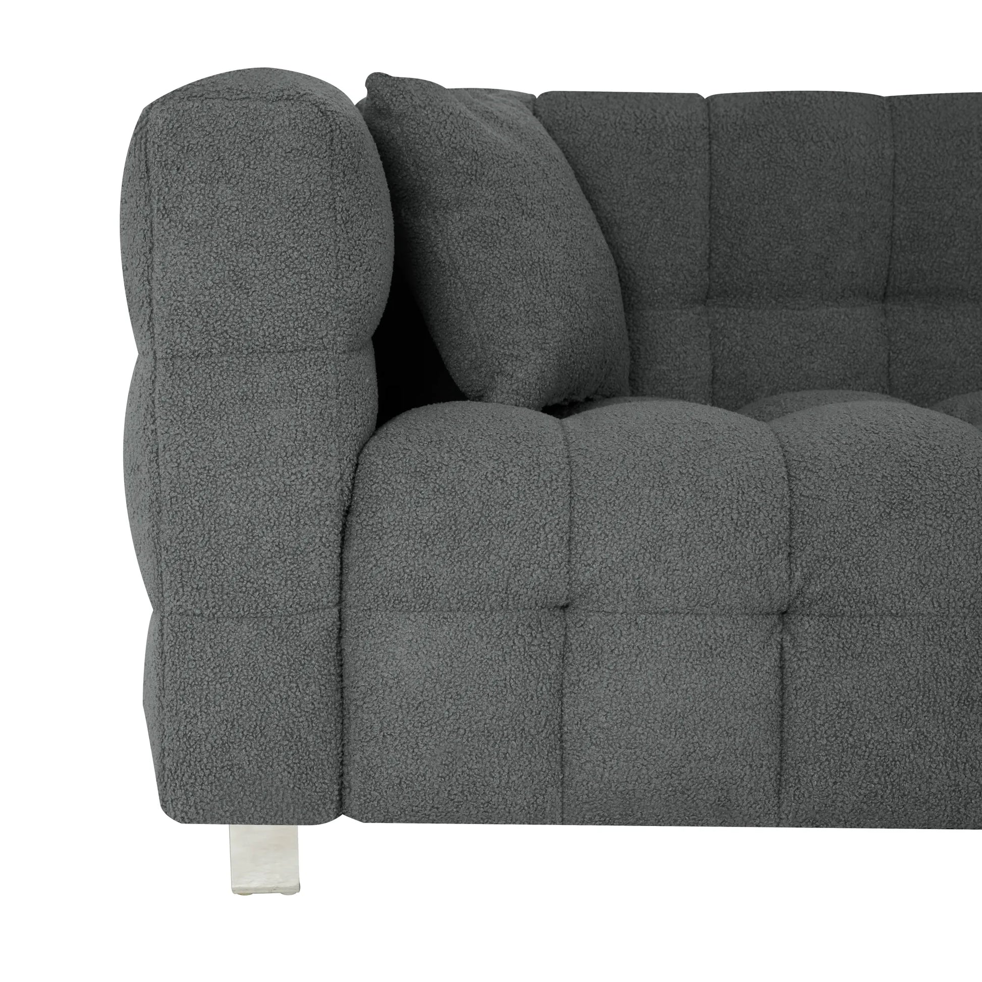 80" 3-Seater Upholstery Fleece Cloud Sofa