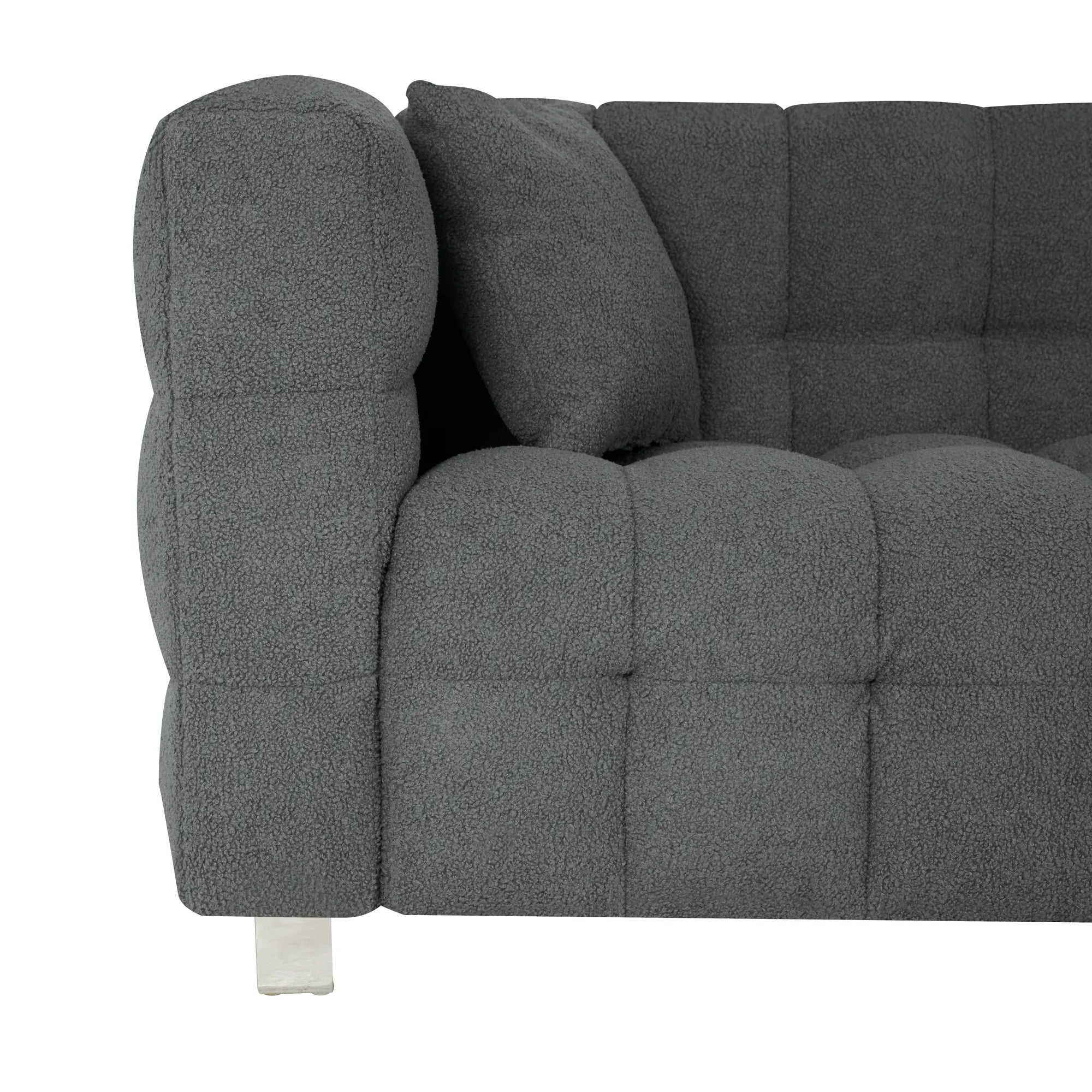 80" 3-Seater Upholstery Fleece Cloud Sofa