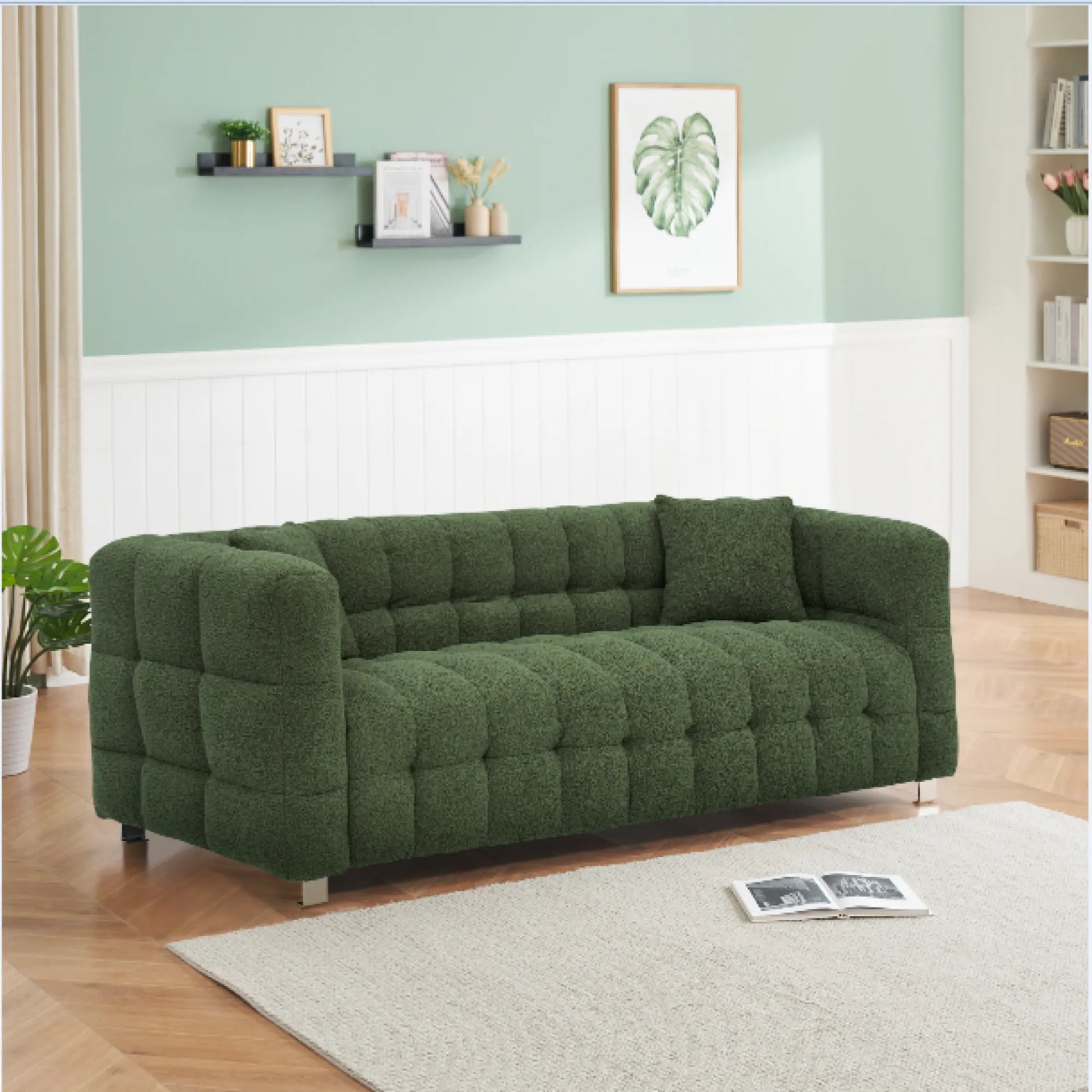 80" 3-Seater Upholstery Fleece Cloud Sofa
