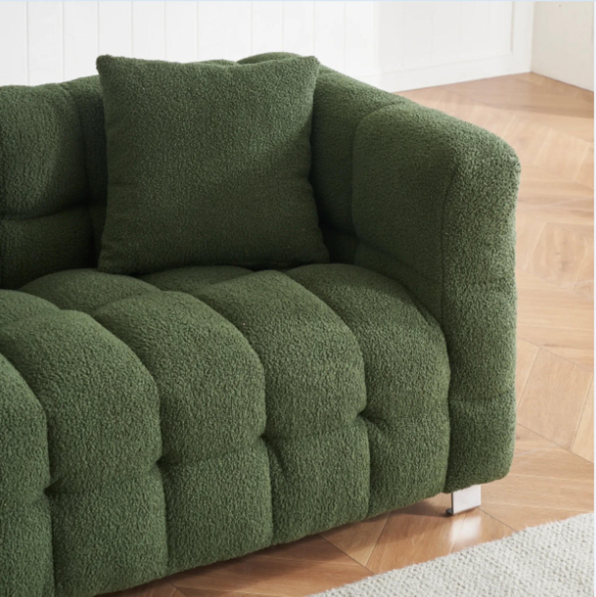 80" 3-Seater Upholstery Fleece Cloud Sofa