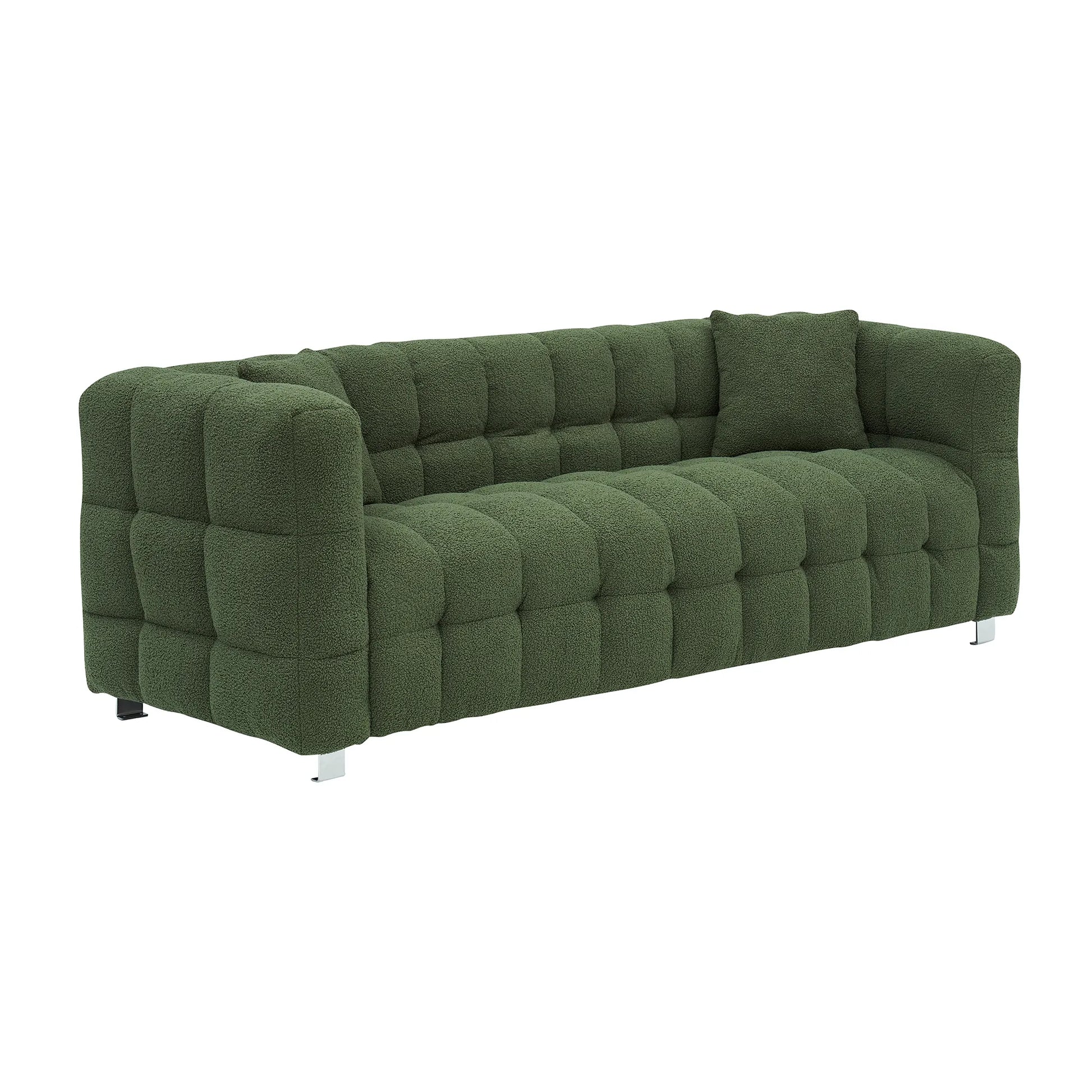 80" 3-Seater Upholstery Fleece Cloud Sofa