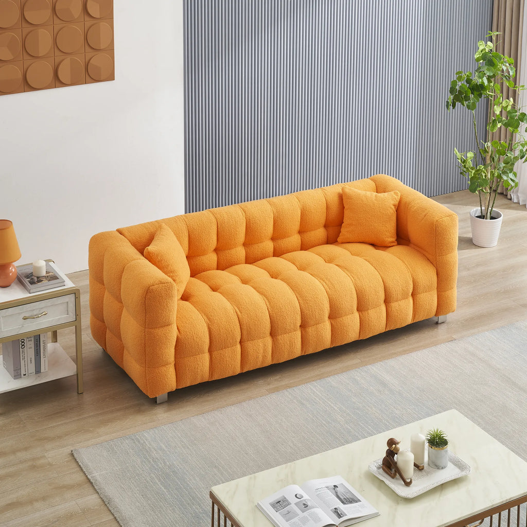 80" 3-Seater Upholstery Fleece Cloud Sofa