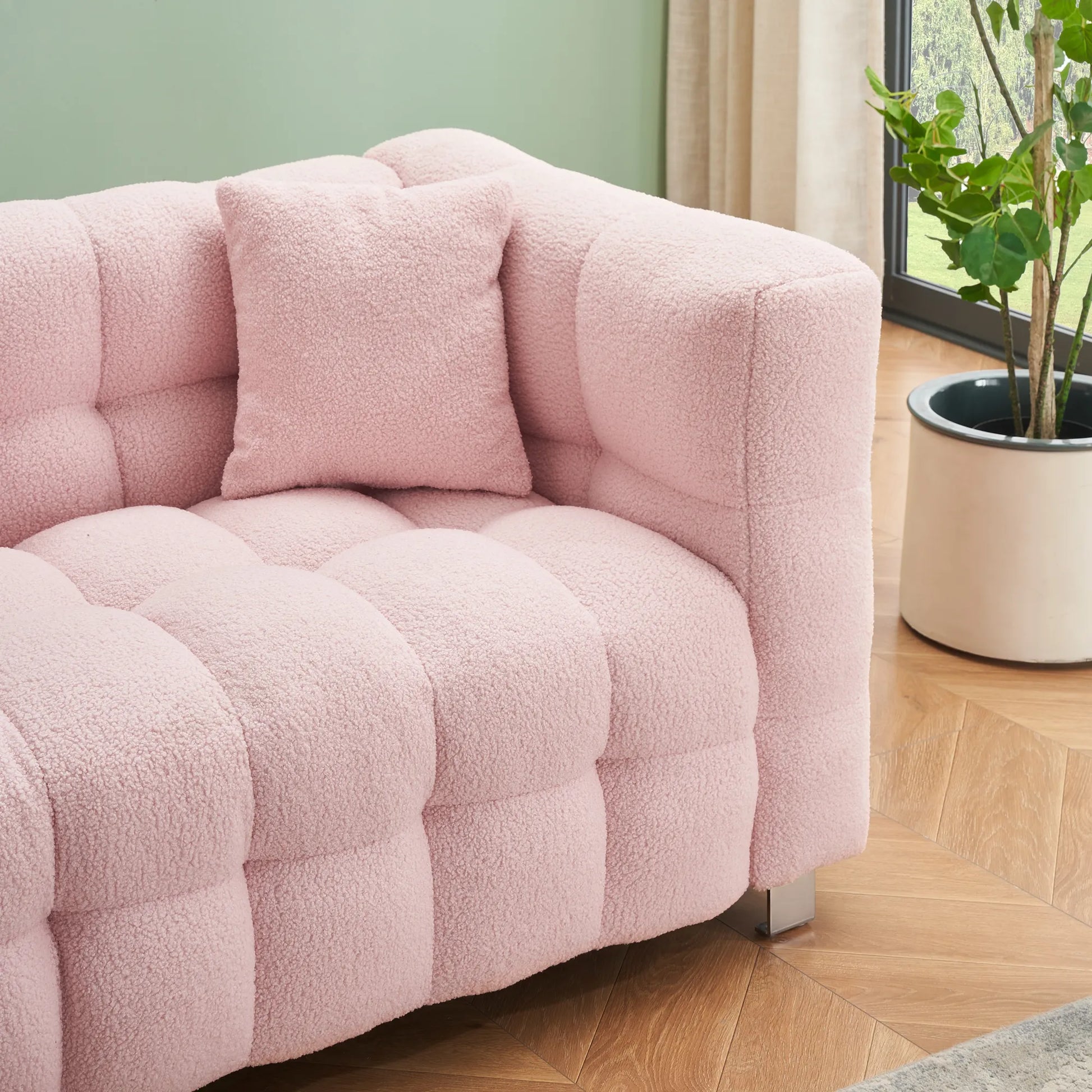 80" 3-Seater Upholstery Fleece Cloud Sofa