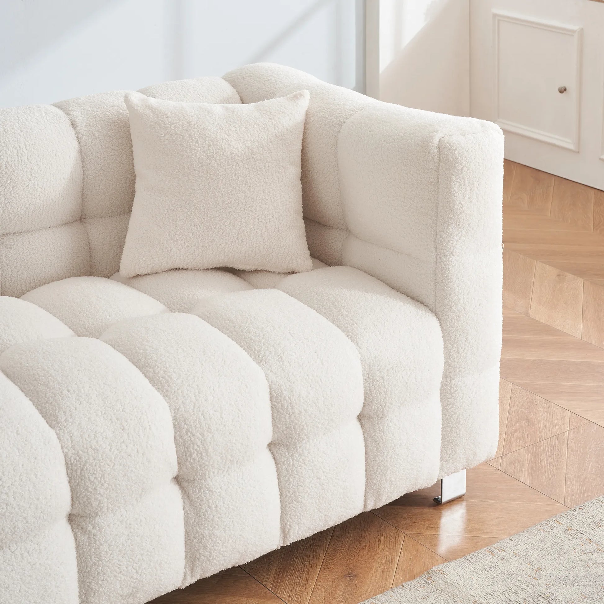 80" 3-Seater Upholstery Fleece Cloud Sofa