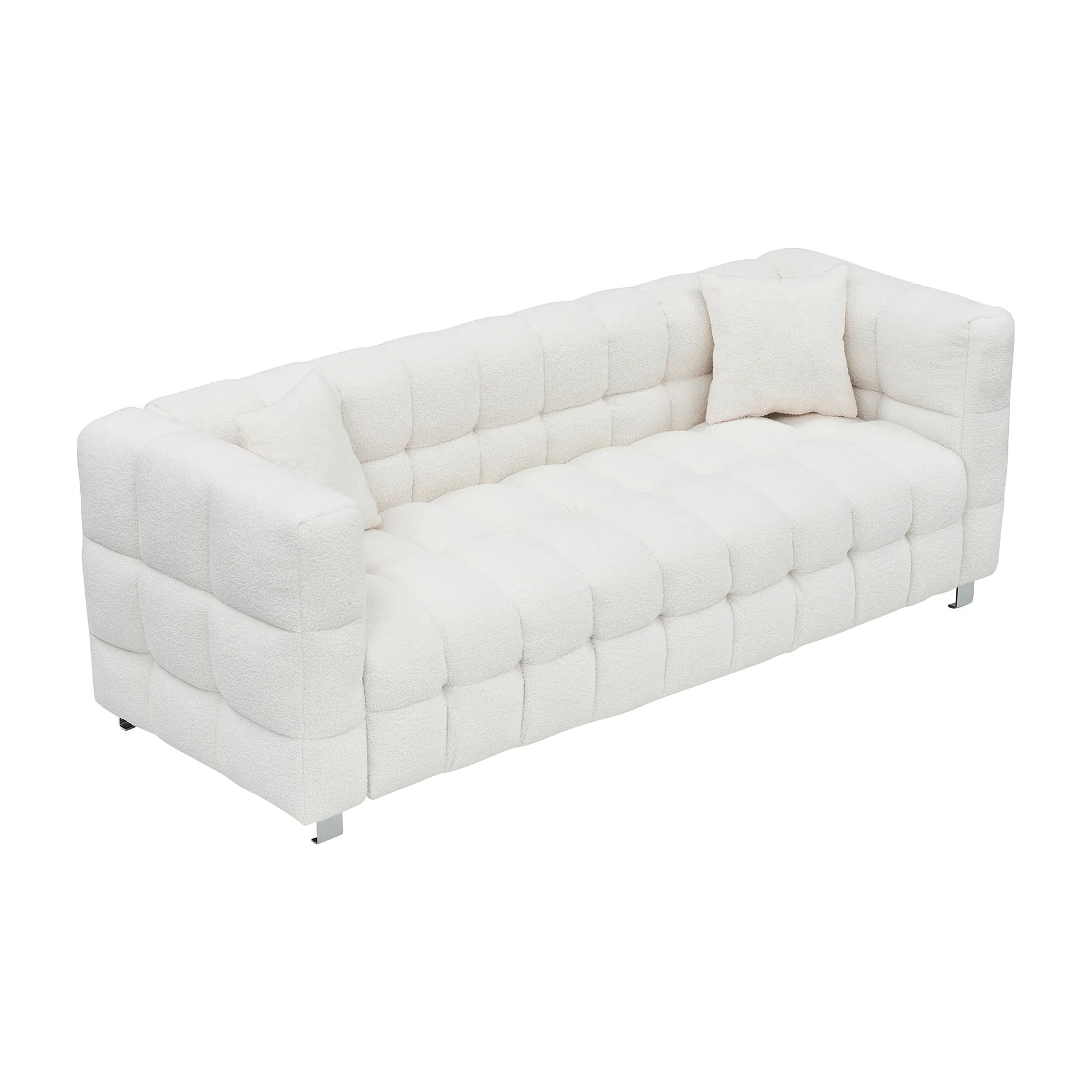 80" 3-Seater Upholstery Fleece Cloud Sofa